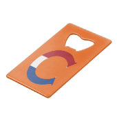 C-Monogramm überlagert auf NLD-Flagge auf oder abb Geldbeutel Flaschenöffner (Vorderseite Schrägansicht)