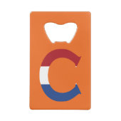 C-Monogramm überlagert auf NLD-Flagge auf oder abb Geldbeutel Flaschenöffner (Rückseite)