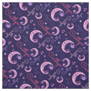 C-Monogramm und personalisiertes Namenscaitlyn Stoff