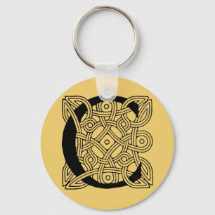 C-Monogramm Vintage-Keltischer-Knoten-Druck Schlüsselanhänger