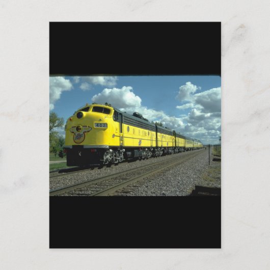 C&N EMD F-7A #402 mit Passagier_Trains Postkarte (Vorderseite)