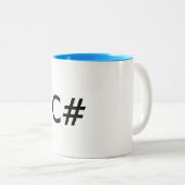 C# .NET Software-Programmierer Kaffee-Tasse Zweifarbige Tasse (VorderseiteRechts)