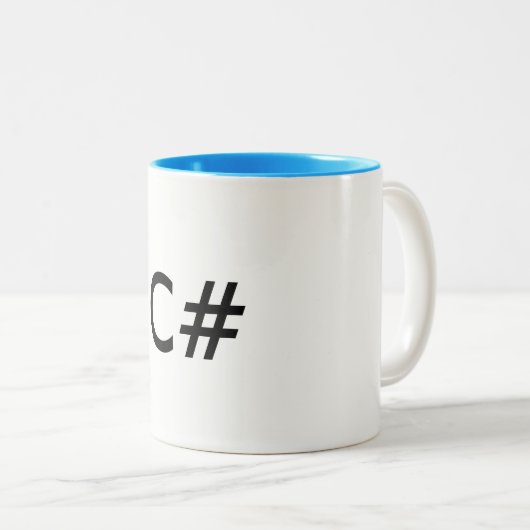 C# .NET Software-Programmierer Kaffee-Tasse Zweifarbige Tasse (VorderseiteRechts)