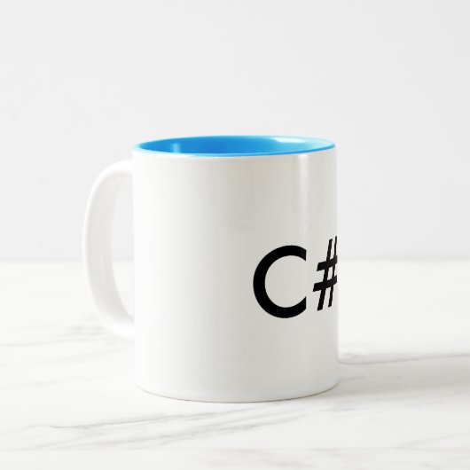 C# .NET Software-Programmierer Kaffee-Tasse Zweifarbige Tasse (Vorderseite Links)