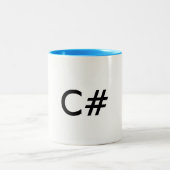C# .NET Software-Programmierer Kaffee-Tasse Zweifarbige Tasse (Mittel)