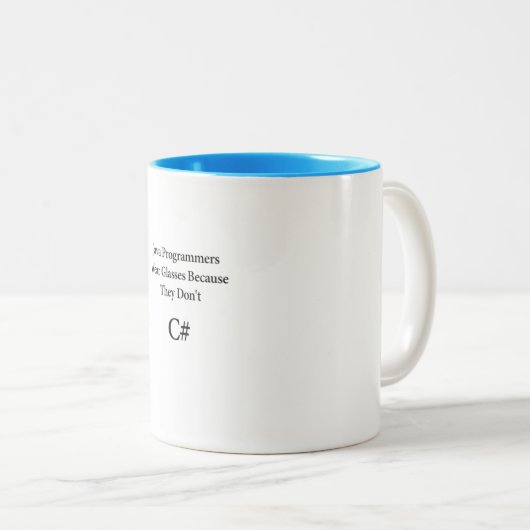 C# .NET Software-Programmierer Kaffee-Tasse Zweifarbige Tasse (VorderseiteRechts)
