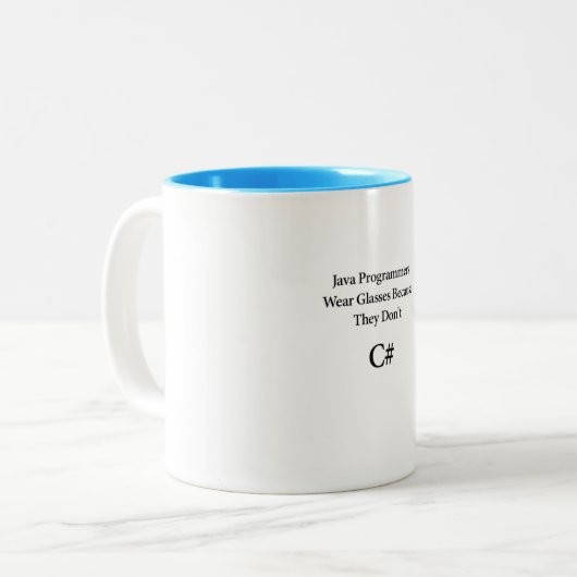 C# .NET Software-Programmierer Kaffee-Tasse Zweifarbige Tasse (Vorderseite Links)