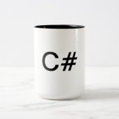 C# .NET Software-Programmierer-Kaffee/Tee-Tasse Zweifarbige Tasse (Mittel)