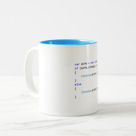 C# .NET Software-Programmierer-Kaffee/Tee-Tasse Zweifarbige Tasse (Vorderseite Links)