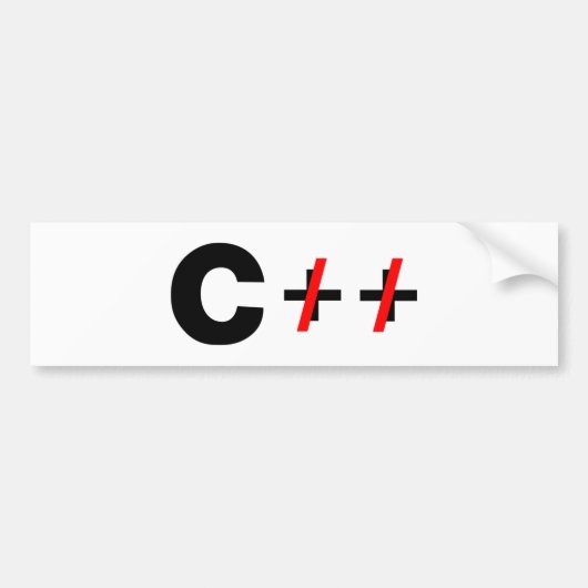 C, nicht C++ Autoaufkleber (Vorne)