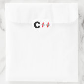 C, nicht C++ Herz-Aufkleber (Tasche)