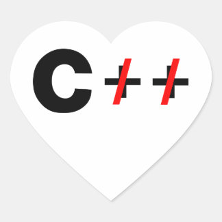 C, nicht C++ Herz-Aufkleber