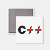 C, nicht C++ Magnet (Vorderseite/Rückseite)