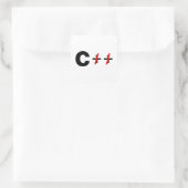C, nicht C++ Quadratischer Aufkleber (Tasche)