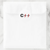 C, nicht C++ Runder Aufkleber (Tasche)