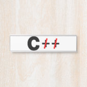 C, nicht C++ Türschild (Vorderseite )