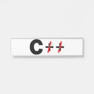 C, nicht C++ Türschild