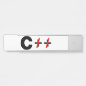 C, nicht C++ Türschild (Vorderseite )