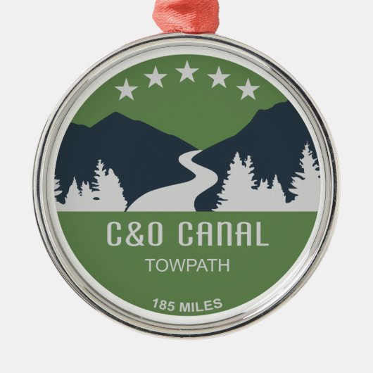 C&O Canal Towpath Ornament Aus Metall (Vorne)