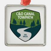 C&O Canal Towpath Ornament Aus Metall (Vorne)