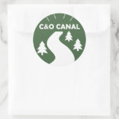C&O Canal Towpath Runder Aufkleber (Tasche)