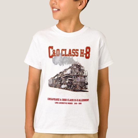 C&O Class H-8 2-6-6-6 Allegheny Steam Locomotive T-Shirt (Vorderseite)