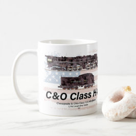 C&O Class H-8 Allegheny Locomotive - American flag Kaffeetasse
