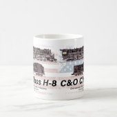 C&O Class H-8 Allegheny Locomotive - American flag Kaffeetasse (Mittel)