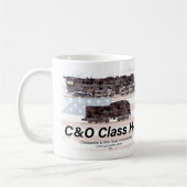 C&O Class H-8 Allegheny Locomotive - American flag Kaffeetasse (Links)