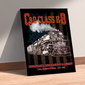 C&O Class H-8 Allegheny Locomotive - American flag Poster