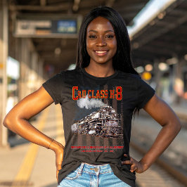 C&O Class H-8 Allegheny Locomotive - American flag T-Shirt