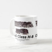C&O Class H-8 Allegheny Steam Locomotive Profile Kaffeetasse (Vorderseite Links)