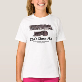 C&O Class H-8 Allegheny Steam Locomotive Profile T-Shirt
