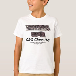 C&O Class H-8 Allegheny Steam Locomotive Profile T-Shirt