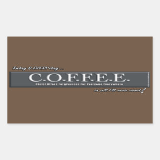 C.O.F.E.E. Aufkleber Art Christliches Herz