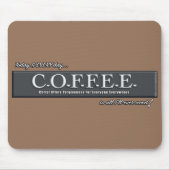 C.O.F.F.E.E. ❤ Mousepad christliche Akronym-Kunst (Vorne)