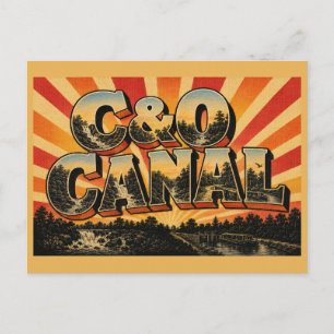 C&O-Kanal Maryland Wasserfall Wälder Towpath Kunst Postkarte