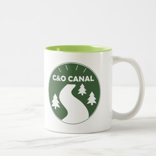 C&O KanalTowpath Zweifarbige Tasse (Rechts)