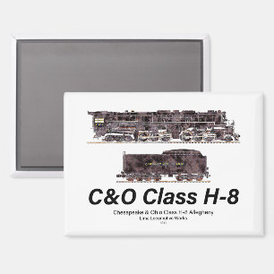 C&O-Klasse H-8 Allegheny-Dampflokomotiven-Profil Magnet