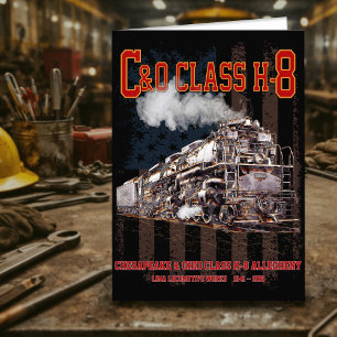 C&O-Klasse H-8 Allegheny-Lokomotive - Amerikanisch Dankeskarte