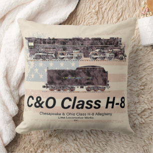 C&O-Klasse H-8 Allegheny-Lokomotive - Amerikanisch Kissen