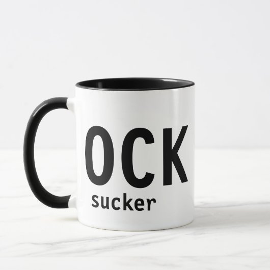 C ock Sucker Pun Funny Coffee Tasse (Links)
