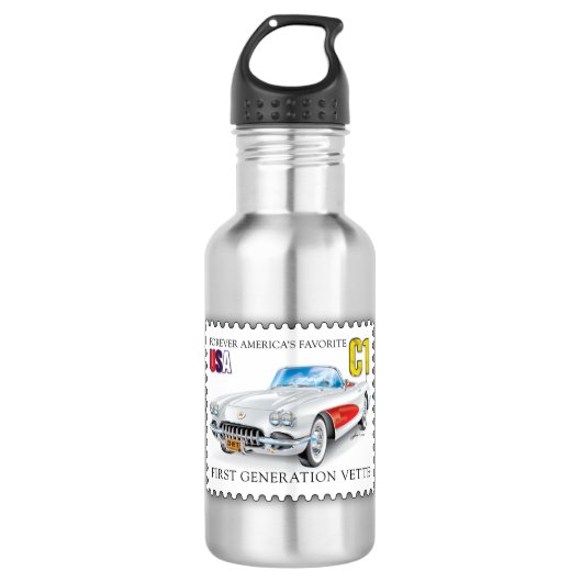 C-ONE AUTOMOBILE ART EDELSTAHLFLASCHE (Vorderseite)