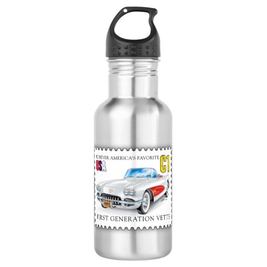 C-ONE AUTOMOBILE ART EDELSTAHLFLASCHE (Vorderseite)
