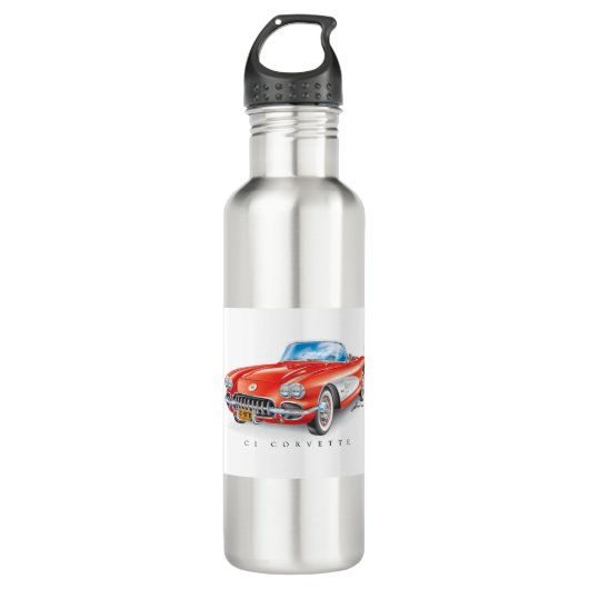 C-ONE AUTOMOBILE ART EDELSTAHLFLASCHE (Vorderseite)