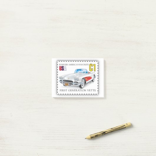 C-ONE AUTOMOBILE ART POST-IT KLEBEZETTEL (Auf Schreibtisch)
