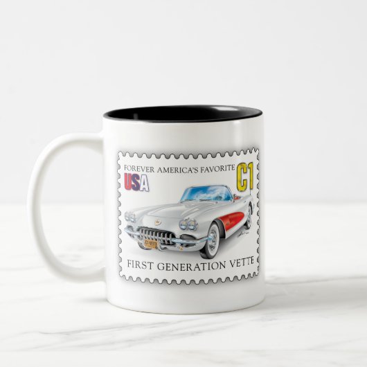 C-ONE AUTOMOBILE ART ZWEIFARBIGE TASSE (Links)