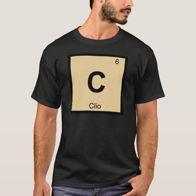C - Periodisches Symbol der Clio Muse Chemistry T-Shirt (Vorderseite)