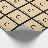 C - Periodisches Tabellensymbol für Chowder Chemis Geschenkpapier (Ecke)