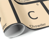 C - Periodisches Tabellensymbol für Chowder Chemis Geschenkpapier (Rolleneckpunkt)